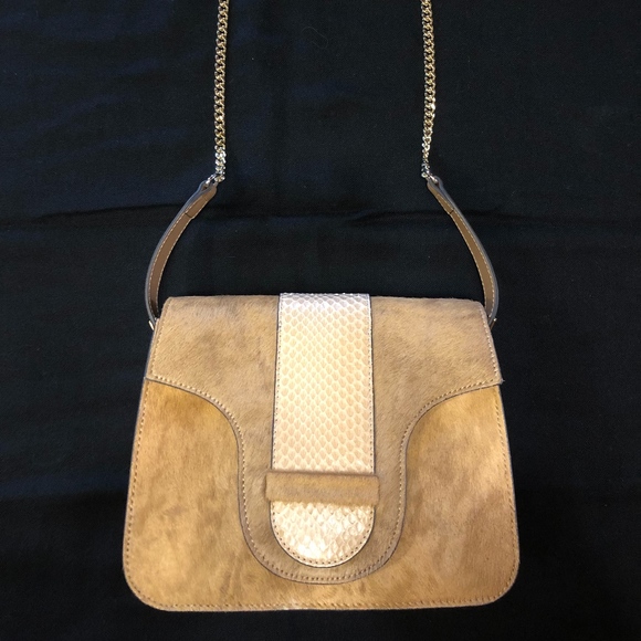 Vince Camuto Jenna Cowhide/Snakeskin Handbag - Picture 1 of 8